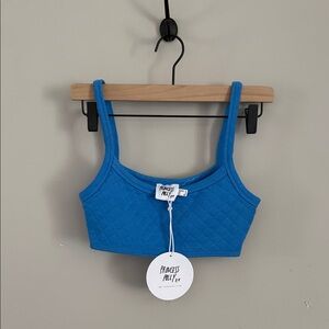 Princess Polly Blue Quilted Bralette